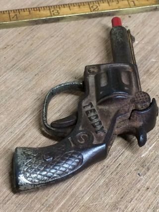 Rare Early Teddy Roosevelt Cap Gun With Patent Date September 11,  1923 7
