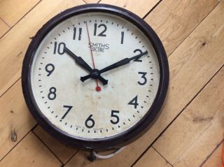 Smiths Factory Clock Bakelite 18”in Unrestored The Real Deal