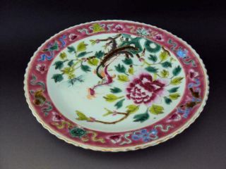 Hall Marked,  19.  5cm Chinese Peranakan Nyonya Straits Plate Porcelain Antiques 7