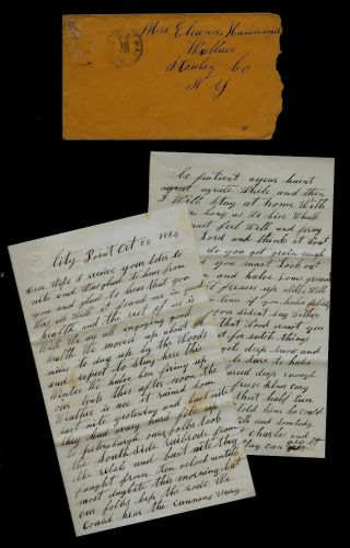 189th York Infantry Civil War Letter - Captured Railroad Near Petersburg Va