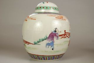 8: A large Chinese famille rose ginger tea jar vase 19th/20thc 5