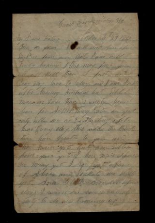 46th North Carolina Confederate Civil War Letter - Building Breastworks Content