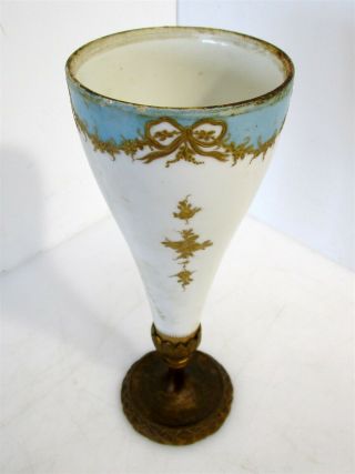 Antique Victorian Hand Painted French Porcelain Goblet 2