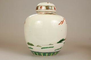 7: A large Chinese famille verte ginger tea jar vase 19th/20thc 6