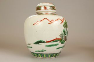 7: A large Chinese famille verte ginger tea jar vase 19th/20thc 7