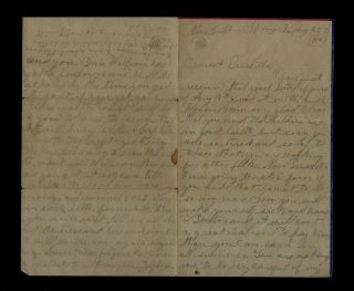 151st York Infantry Civil War Letter Canadian Soldier Died 2 Months Later