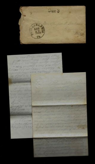 50th Massachusetts Infantry Terrific Civil War Soldier Letter From Philadelphia