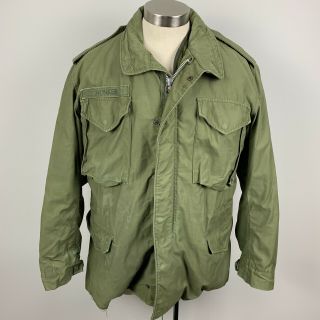 Vtg 60s 70s M - 65 M Medium Field Jacket Coat Us Army Vietnam,  Liner Og 107