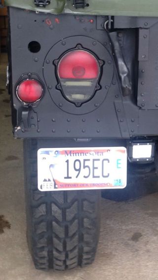 Prewired Humvee Rear License Plate Bracket Frame Light Pj No Drill Install M998