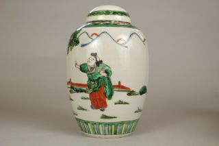 3: A large Chinese famille verte ovoid ginger tea jar vase 19th/20thc 7