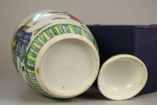 3: A large Chinese famille verte ovoid ginger tea jar vase 19th/20thc 9