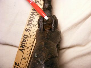 Figural Notary Stamp / Seal with Fist,  Frozen plunger,  cast iron,  needs work 8