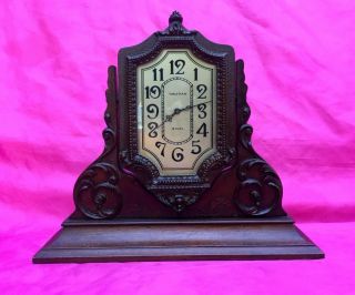 Wonderful Antique Waltham 8 Day Swivel Mantel Desk Clock - For Restoration Only