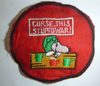 Snoopy Ops - Usaf Patch - 20th Tass - Curse This Stupid War - Vietnam War - R