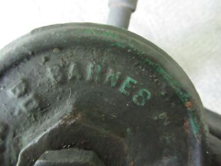Antique Water Well Pump w/Spigot BARNES MFG Cast Iron MANSFIELD OH,  Green Paint 7