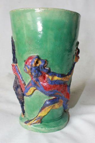 Karel Appel Vase Cobra Painting Sculptured Monkey Bird 1950 