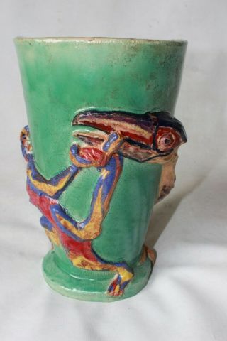 Karel appel vase CoBrA painting sculptured monkey bird 1950 ' s art pottery rare 2