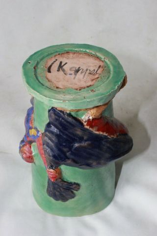 Karel appel vase CoBrA painting sculptured monkey bird 1950 ' s art pottery rare 8