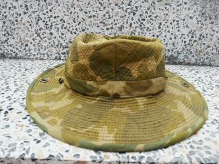 Vietnam Era Duck Hunter Camo Cowboy Bush Jungle Hat.  Camo Parachute Material 4