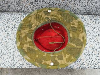 Vietnam Era Duck Hunter Camo Cowboy Bush Jungle Hat.  Camo Parachute Material 8