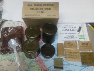 Military Dod Vietnam Army Usmc C - Rations Meal.  Aaa