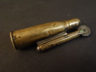 TRENCH ART WW1 Lighter Bullet Shell 2