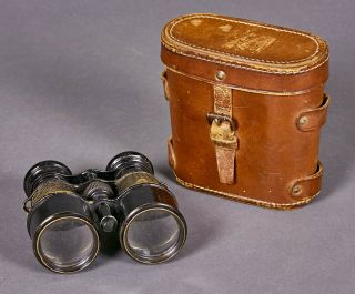 Ww1 Us Army 37th Engineers French Made Binoculars W/ Diary And Named Argonne