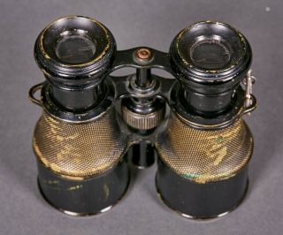 WW1 US Army 37th Engineers French Made Binoculars W/ Diary and Named Argonne 4