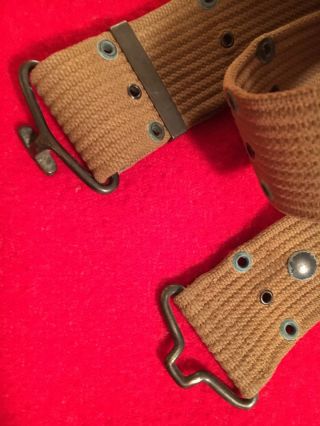 Wwi Usmc Army Pistol Belt M1912 T - Closure “oct.  1918” Unissued? Near