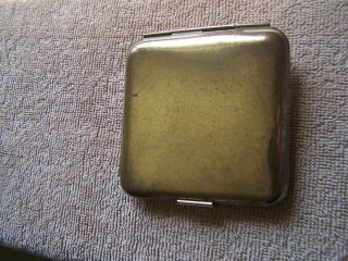 German WWI Trench Art Cigarette Case hinged GOTT MIT UNS brass 2