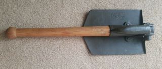 Military 1965 German Wooden Handle Entrenching Shovel 3 - Position Well - Oiled Best