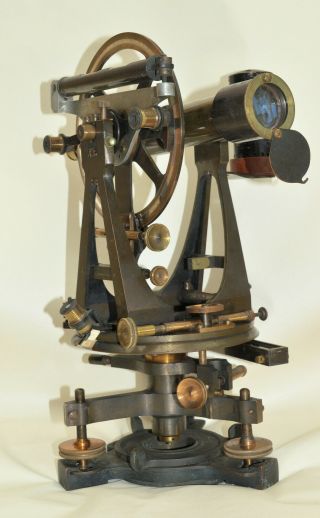 A Large Transit Theodolite In Case With Night Lamp - Troughton & Simms,  London