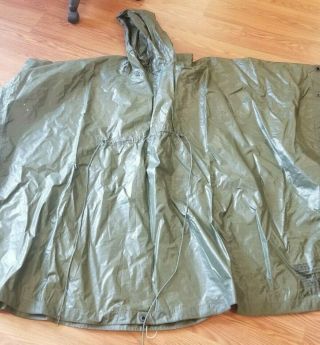 Us Army 67 Vietnam Multipurpose Poncho Olive Shelter Ground Sheet Tent