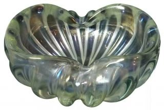 Barovier Toso Venetian Murano Italy Vintage Modernist Art Glass Sea Form Bowl