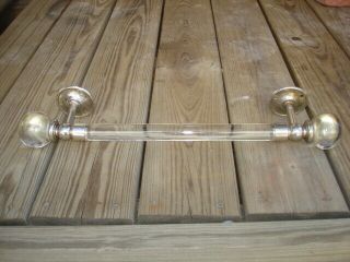 Mid Century Art Deco Glass Ball Towel Bar Holder