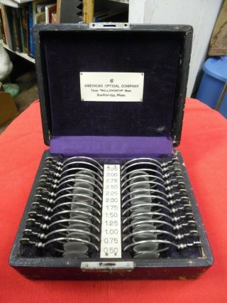 Vintage Mib Optometrist Bifocal Test Lenses American Optical Co.