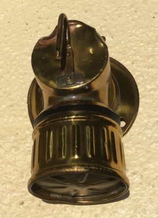 VINTAGE BRASS MINERS LAMP JUSTRITE USA CARBIDE USA / PATENT 1913 4