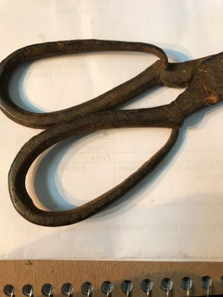 Revolutionary War 18th Century Hand Forged Iron American Scissors 7 Inches 2