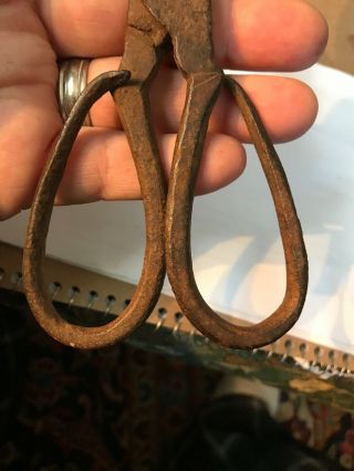 Revolutionary War 18th Century Hand Forged Iron American Scissors 7 Inches 4