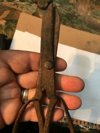 Revolutionary War 18th Century Hand Forged Iron American Scissors 7 Inches 5