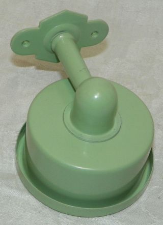 PY - ROX - LIN Vintage Udylite Green Tumbler Holder - NOS - Bathroom Decor 2