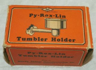 PY - ROX - LIN Vintage Udylite Green Tumbler Holder - NOS - Bathroom Decor 4