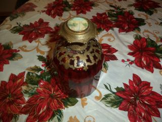 Exotic Antique French Red/Cranberry Glass Perfume Bottle - RARE 10