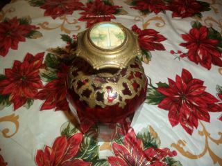 Exotic Antique French Red/cranberry Glass Perfume Bottle - Rare