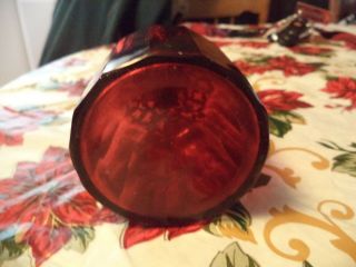 Exotic Antique French Red/Cranberry Glass Perfume Bottle - RARE 5