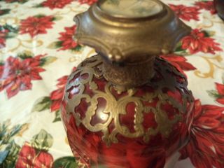 Exotic Antique French Red/Cranberry Glass Perfume Bottle - RARE 7