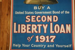 WWI U.  S.  Government War Bond Poster 2nd Liberty Loan of 1917 4