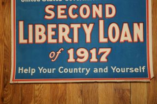 WWI U.  S.  Government War Bond Poster 2nd Liberty Loan of 1917 5