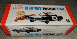Vintage 1965 Buick Riviera Highway Patrol Bandai Tin Toy Car