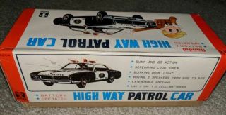 Vintage 1965 Buick Riviera Highway Patrol Bandai Tin Toy Car 2
